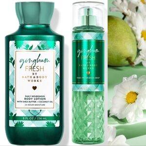 Bath & Body Works Gingham Fresh 2 Piece Body Care Collection NEW